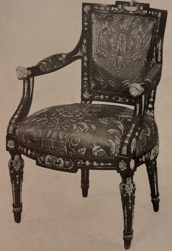 Filippo Castelli - The Viceroy of Savoy Neoclassical armchairs.A pair of Italian  carved  walnut and pastiglia cream and brown painted armchairs | MasterArt